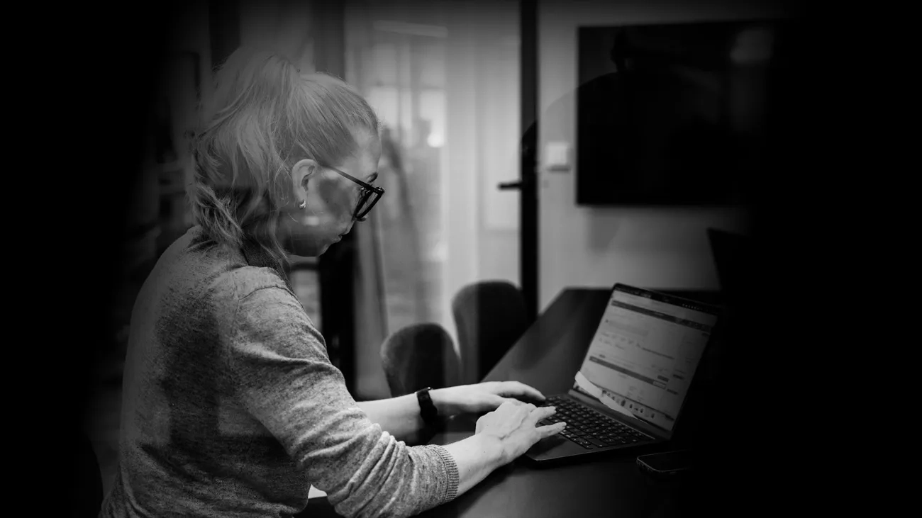 Woman with laptop