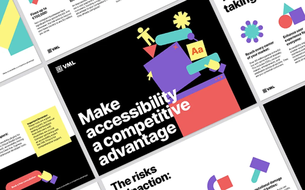 Cover image of the VML accessibility guide