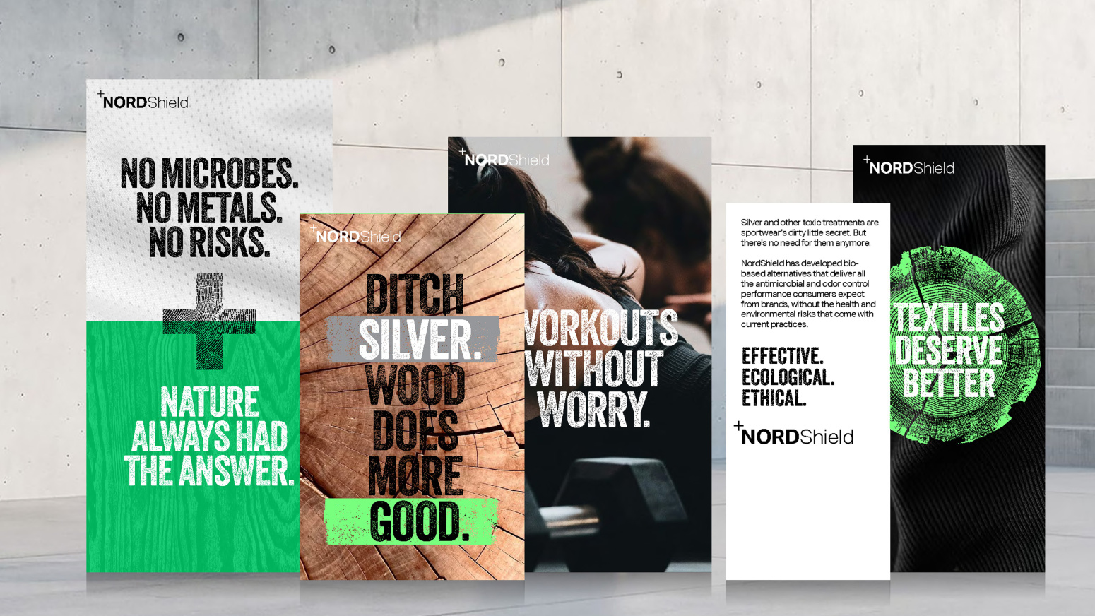 NordShield Case Study - Image displaying five separate layouts