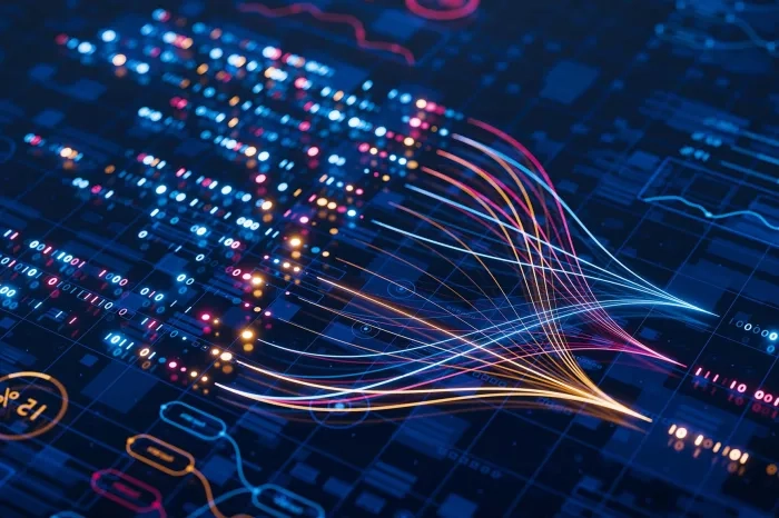 Rippled clusters of light unifying into colored separate entities